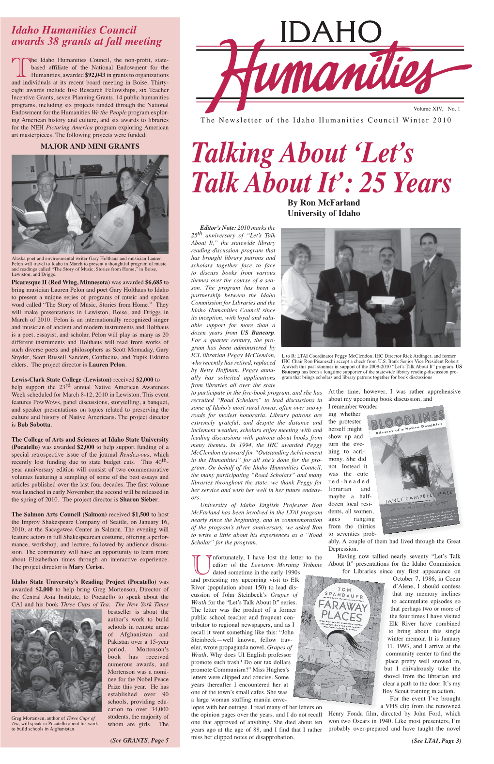 Talking About ‘Let’S Talk About It’: 25 Years by Ron Mcfarland University of Idaho