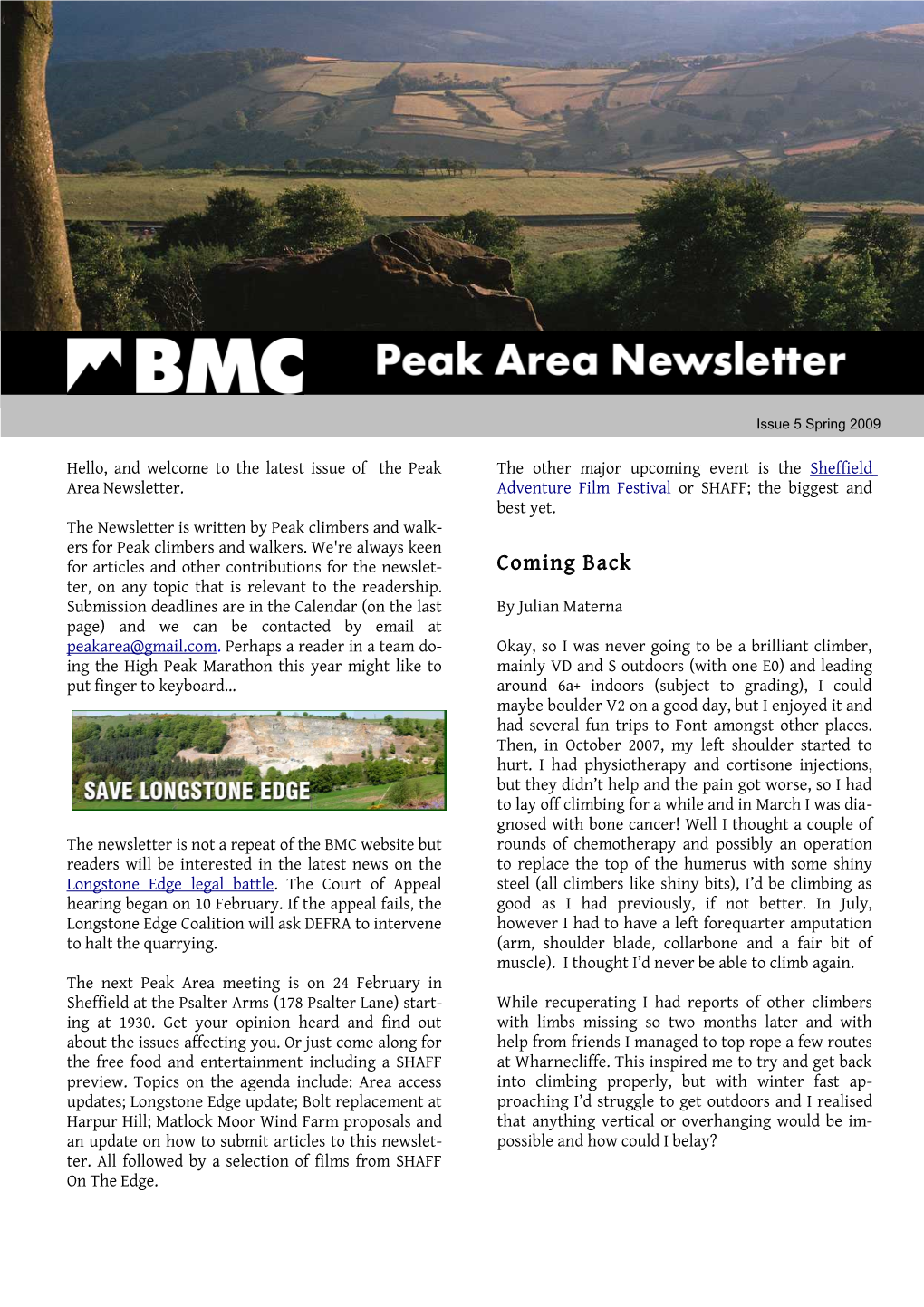 Beak Area Newsletter