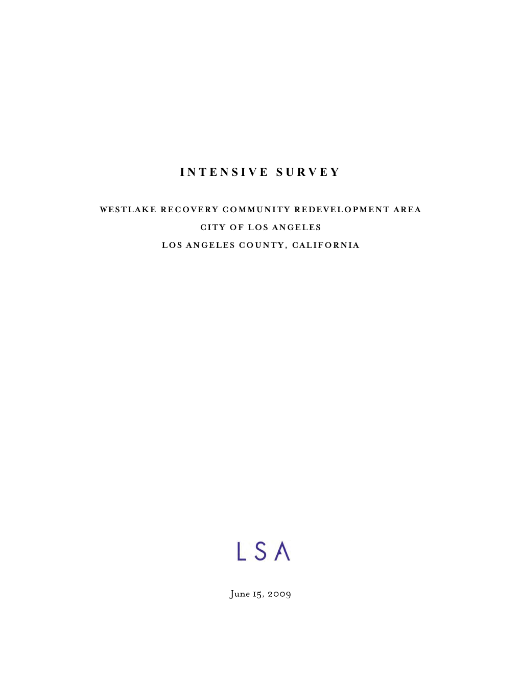 Intensive Survey