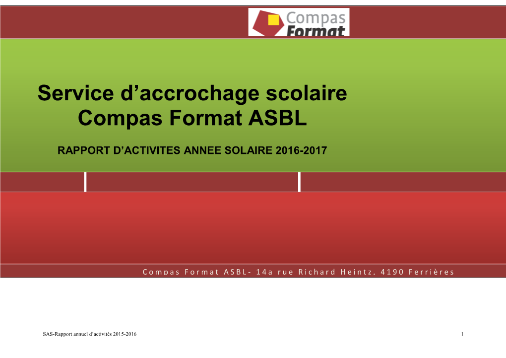 Service D'accrochage Scolaire Compas Format ASBL