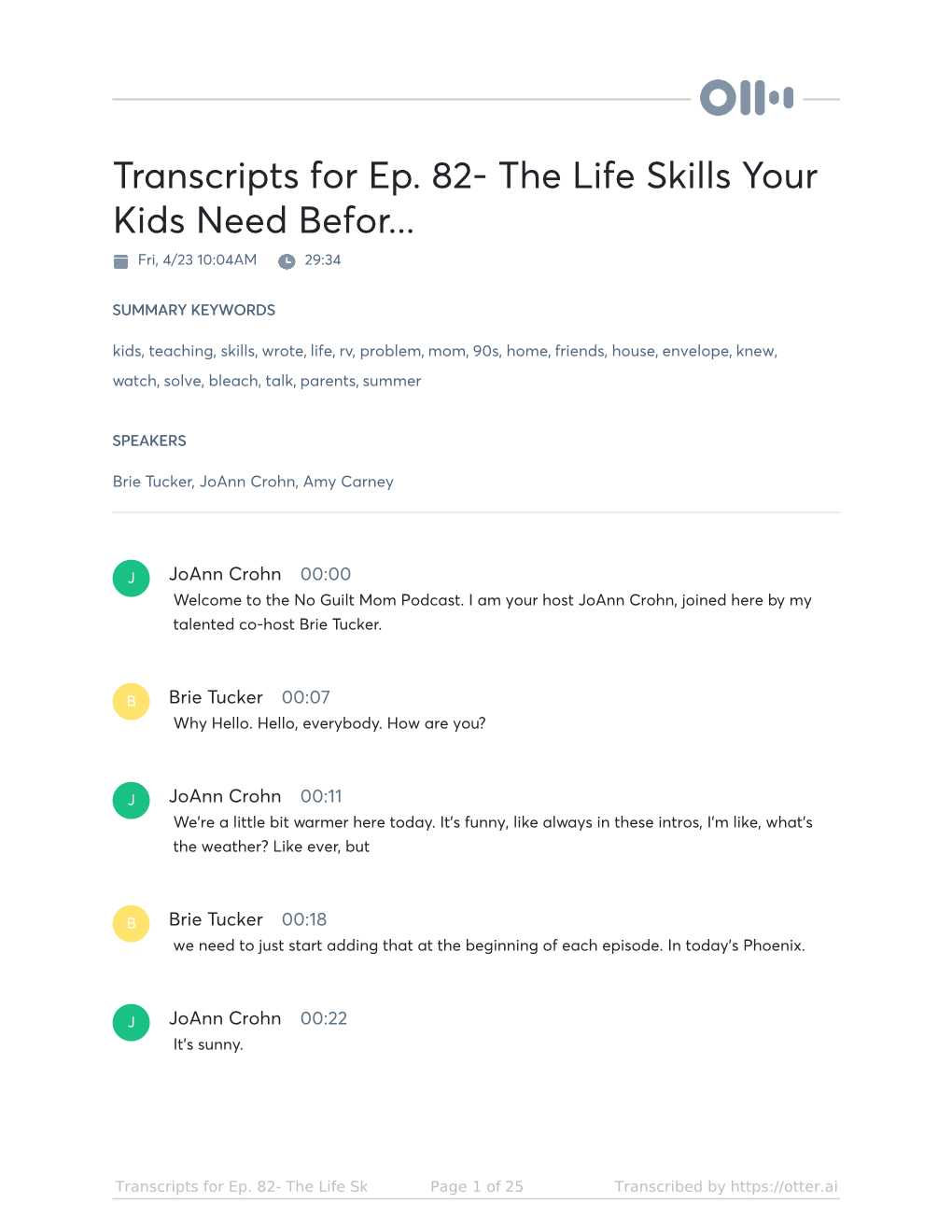 Transcripts for Ep. 82- the Life Skills Your Kids Need Befor