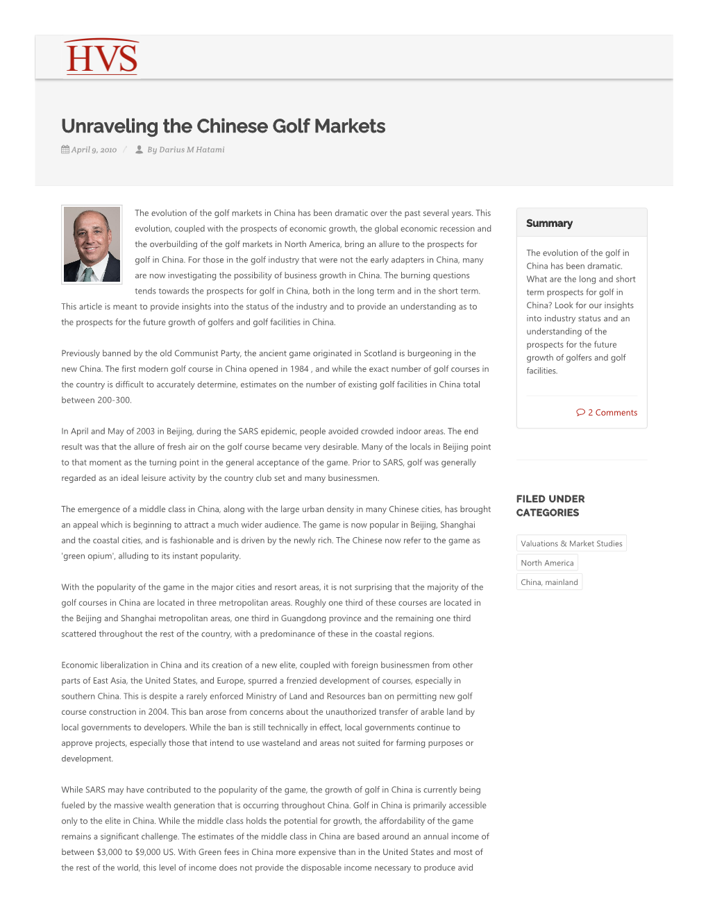 Unraveling the Chinese Golf Markets