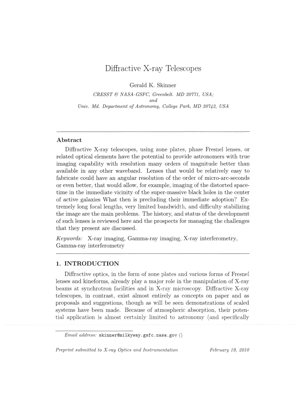 Diffractive X-Ray Telescopes