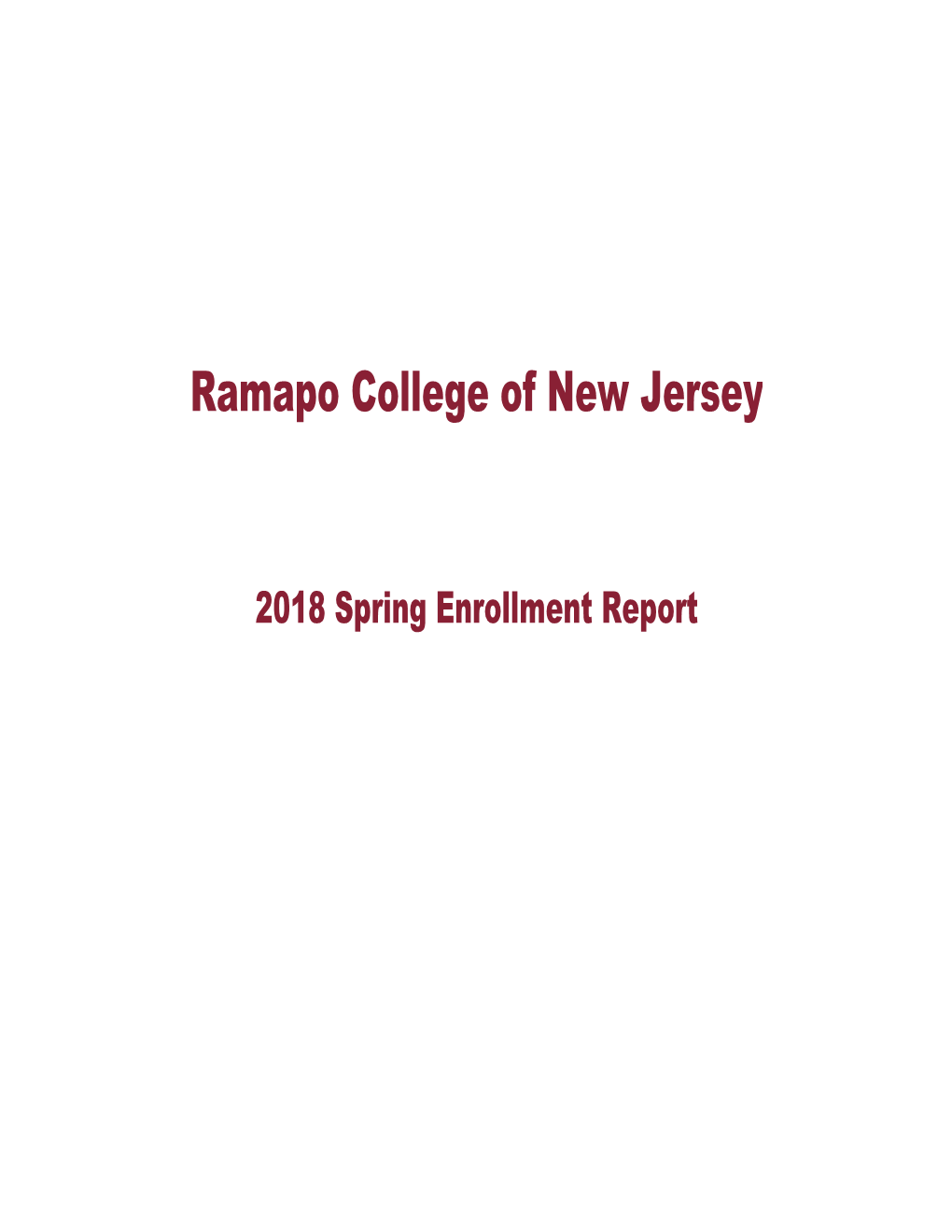 Ramapo Enrollment