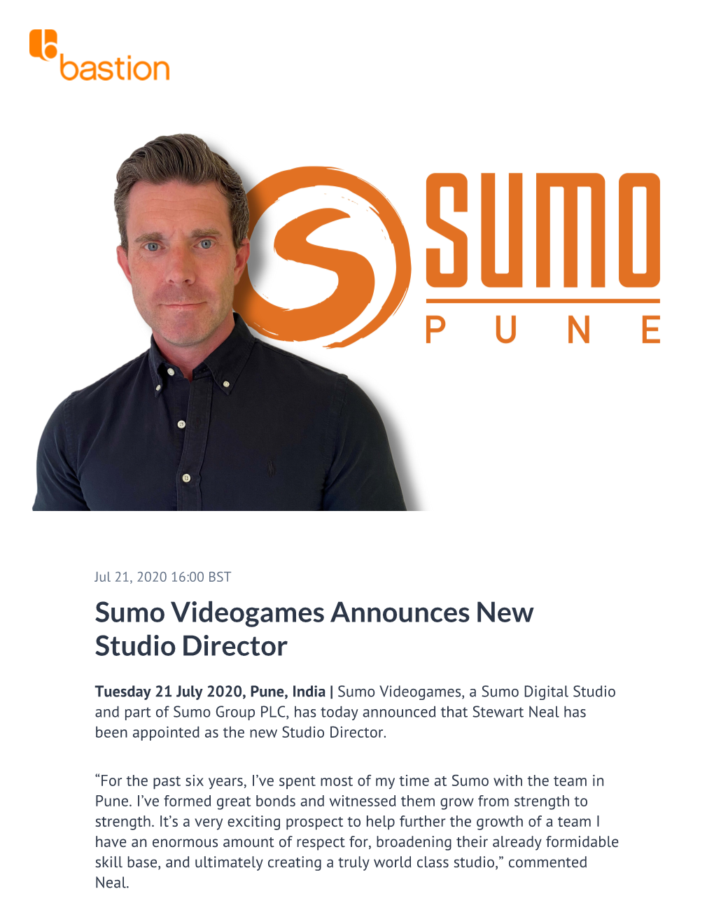 Sumo Videogames Announces New Studio Director