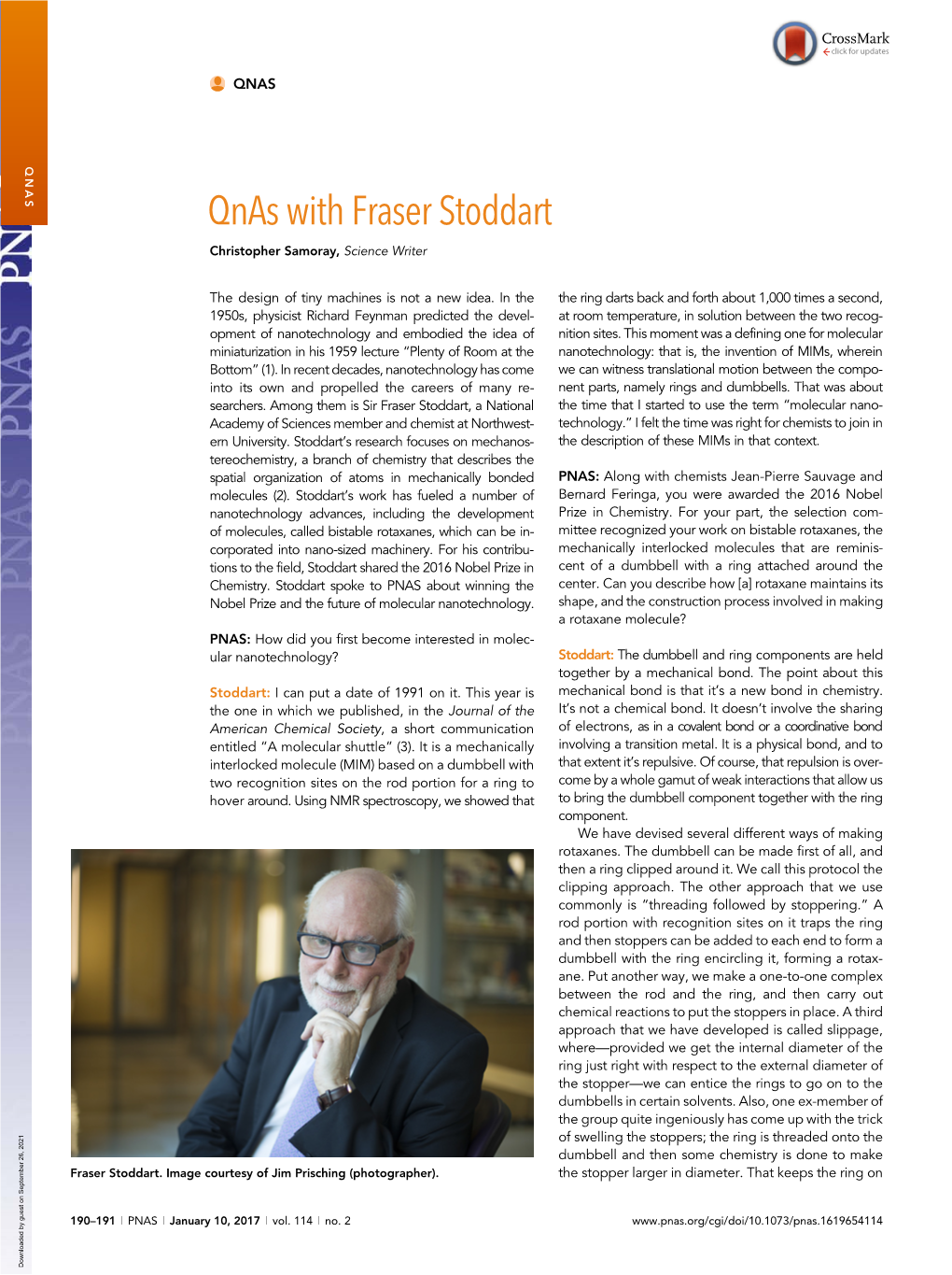 Qnas with Fraser Stoddart