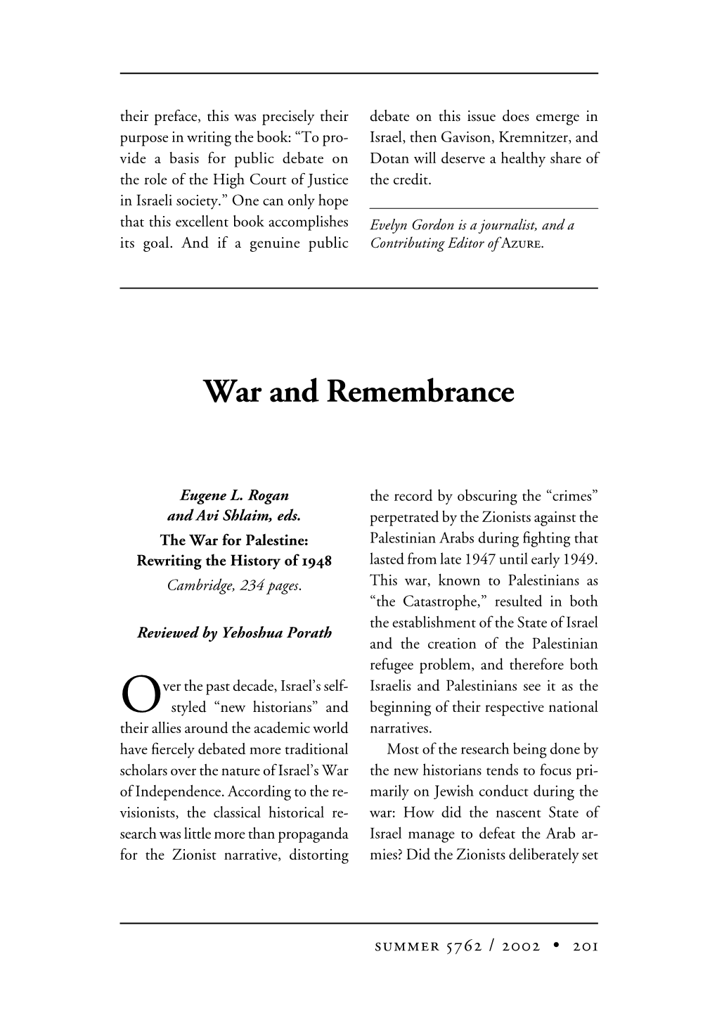 War and Remembrance