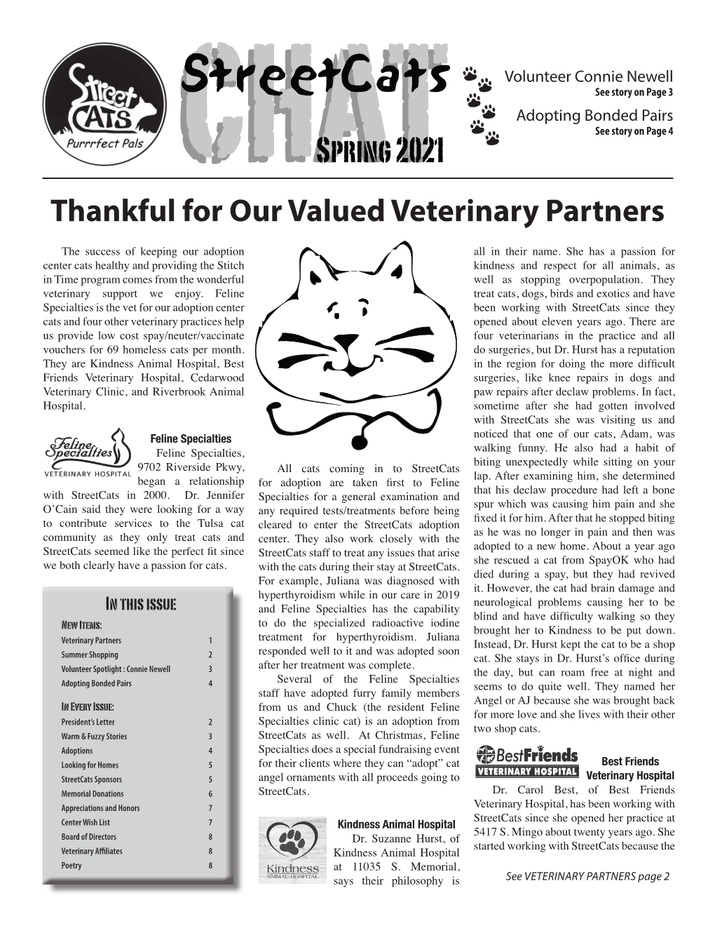 Spring 2021 Thankful for Our Valued Veterinary Partners