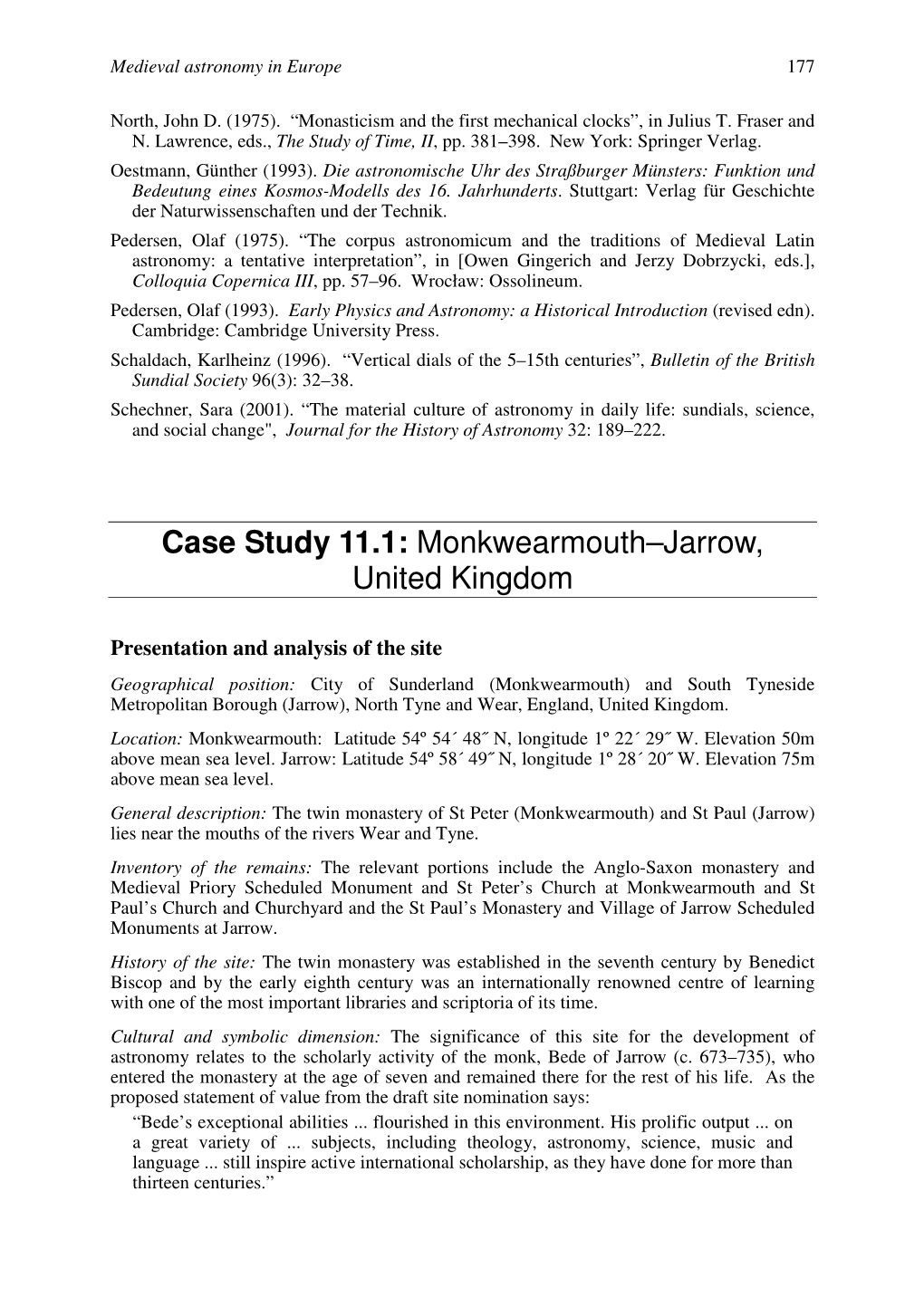 Case Study 11.1: Monkwearmouth–Jarrow, United Kingdom