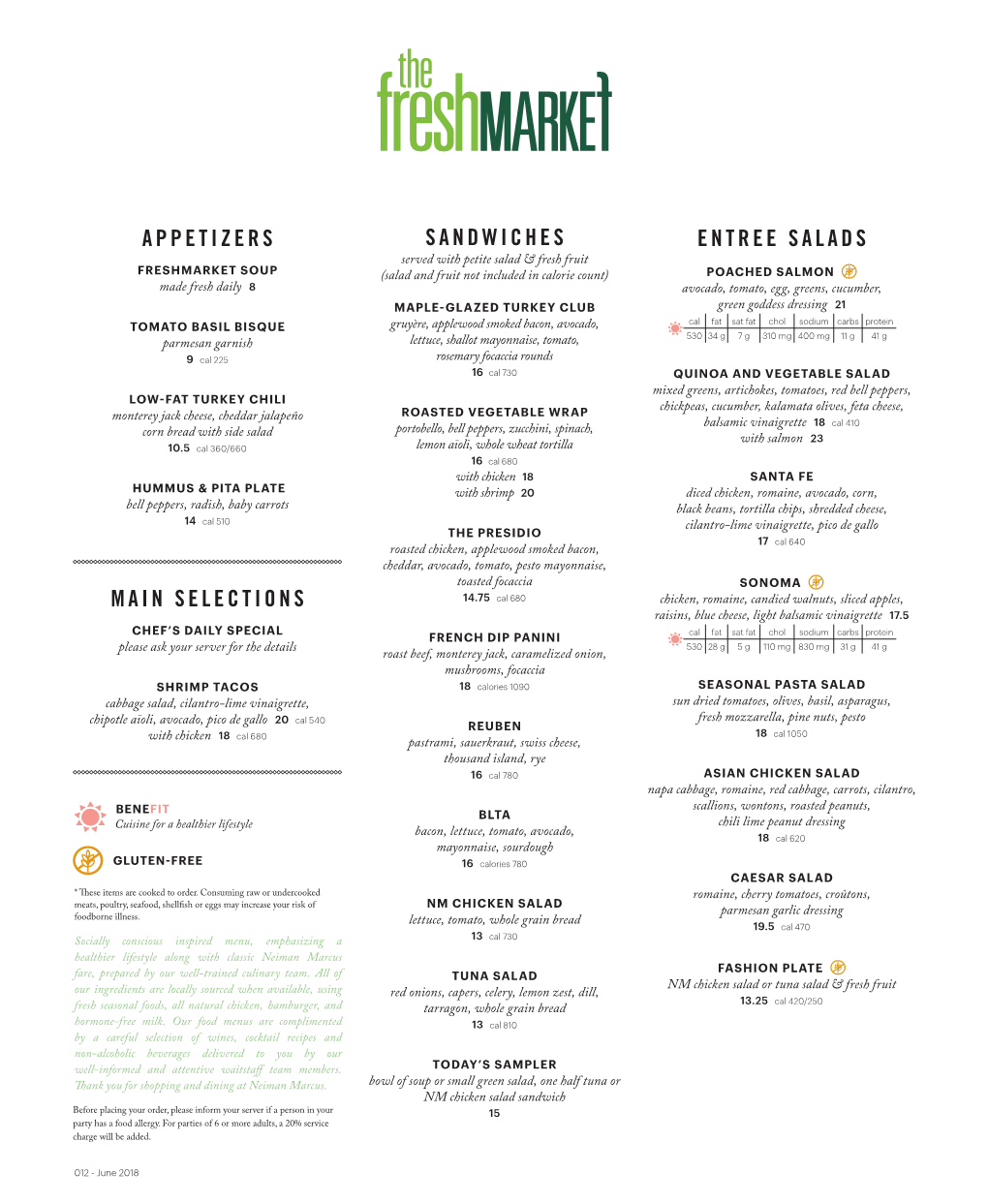 012 Freshmarket Menu Jun2018.Indd