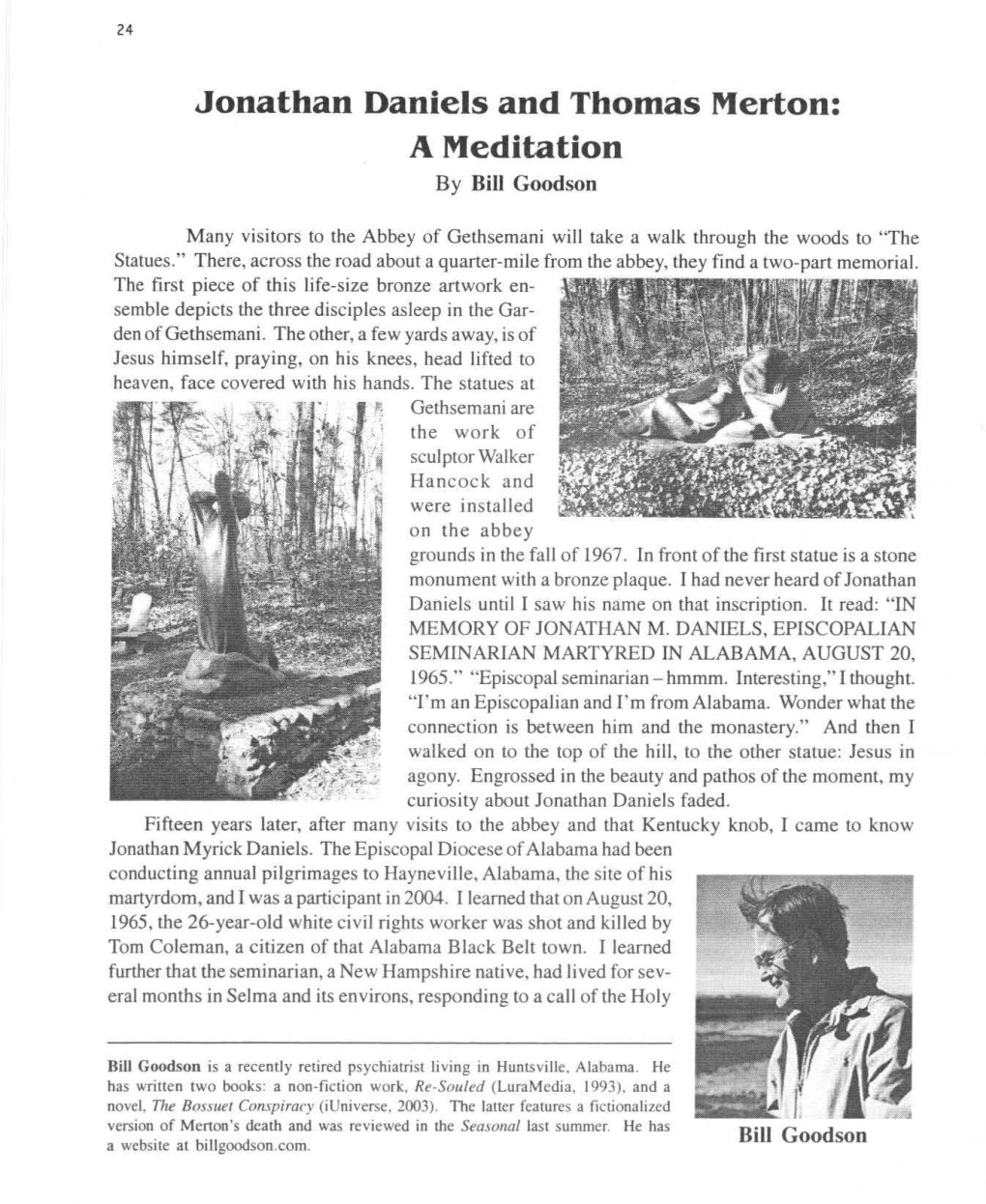 Jonathan Daniels and Thomas Merton: a Meditation by Bill Goodson