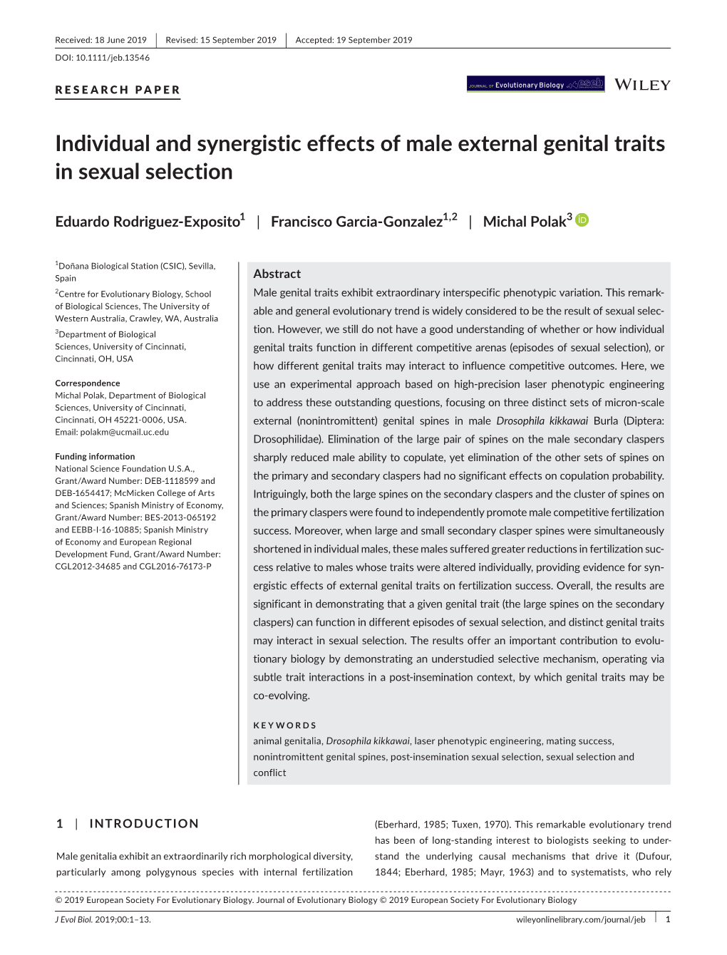 Individual and Synergistic Effects of Male External Genital Traits in Sexual Selection