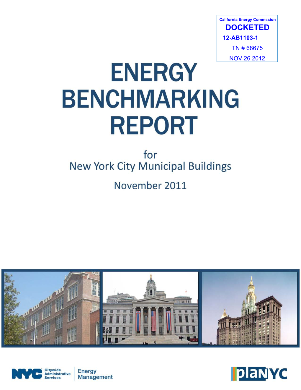 Benchmarking New York City's Municipal Building Portfolio