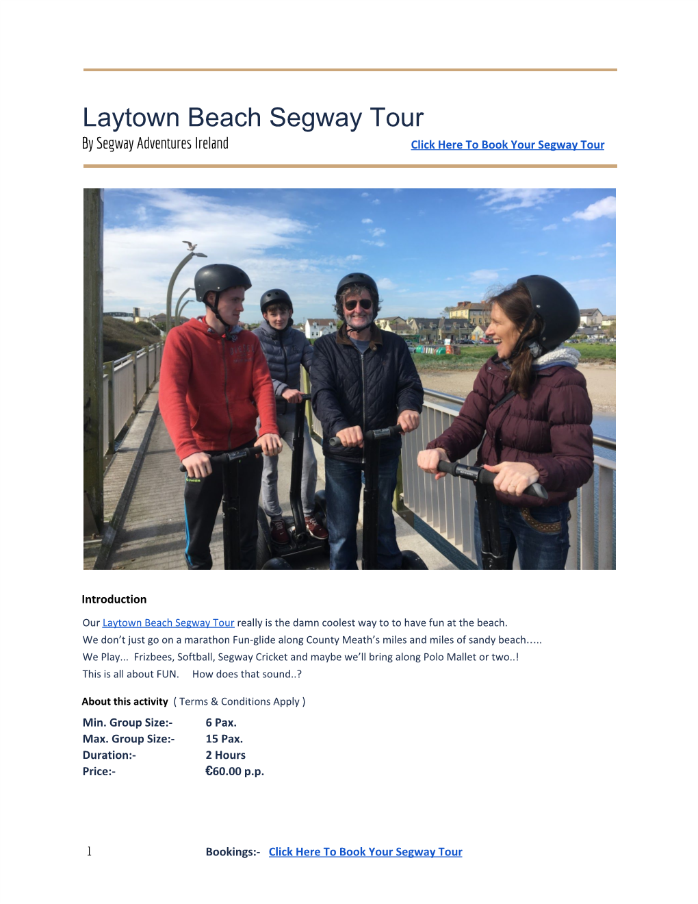 Laytown Beach Segway Tour by Segway Adventures Ireland Click Here to Book Your Segway Tour