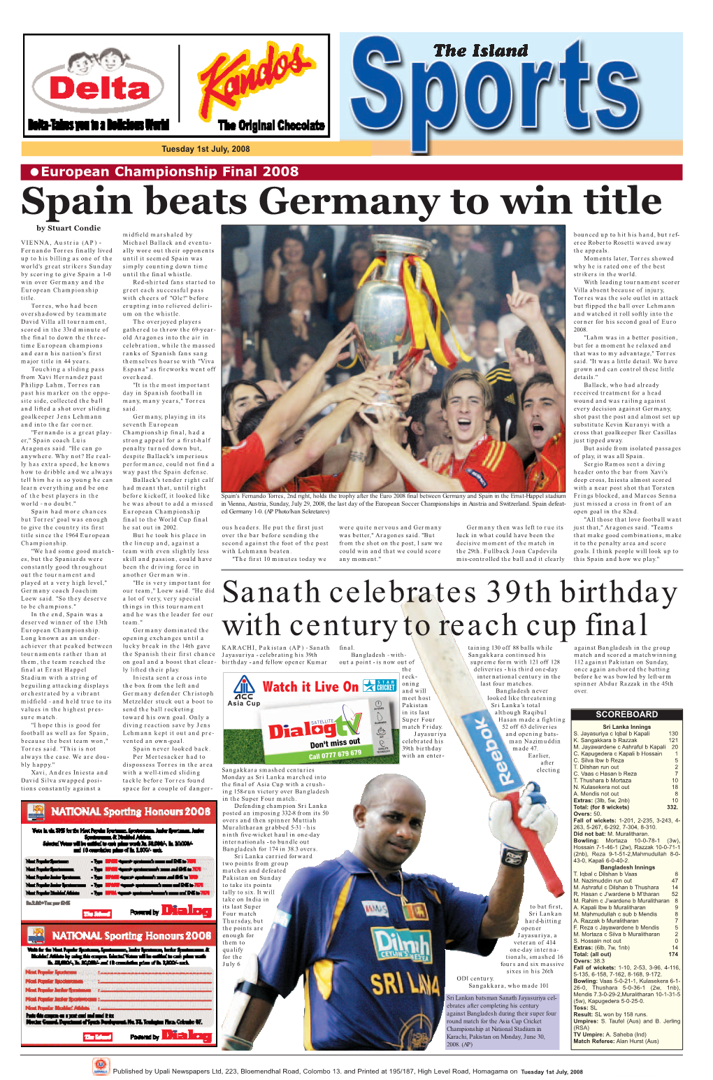 Spain Beats Germany to Win Title