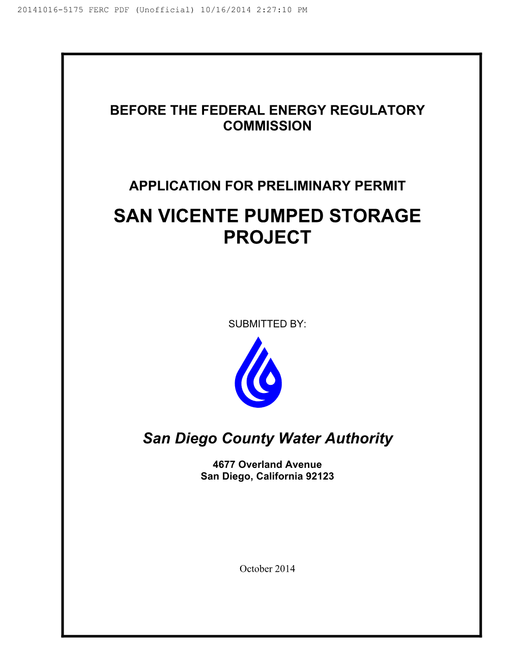 San Vicente Pumped Storage Project