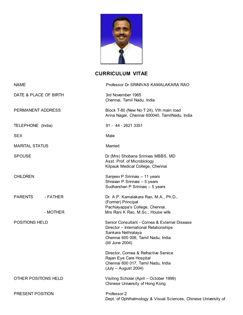 Curriculum Vitae