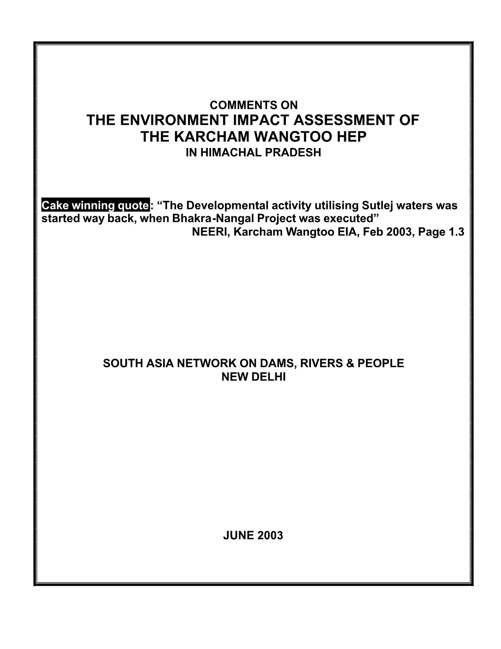 EIA Critique 0603