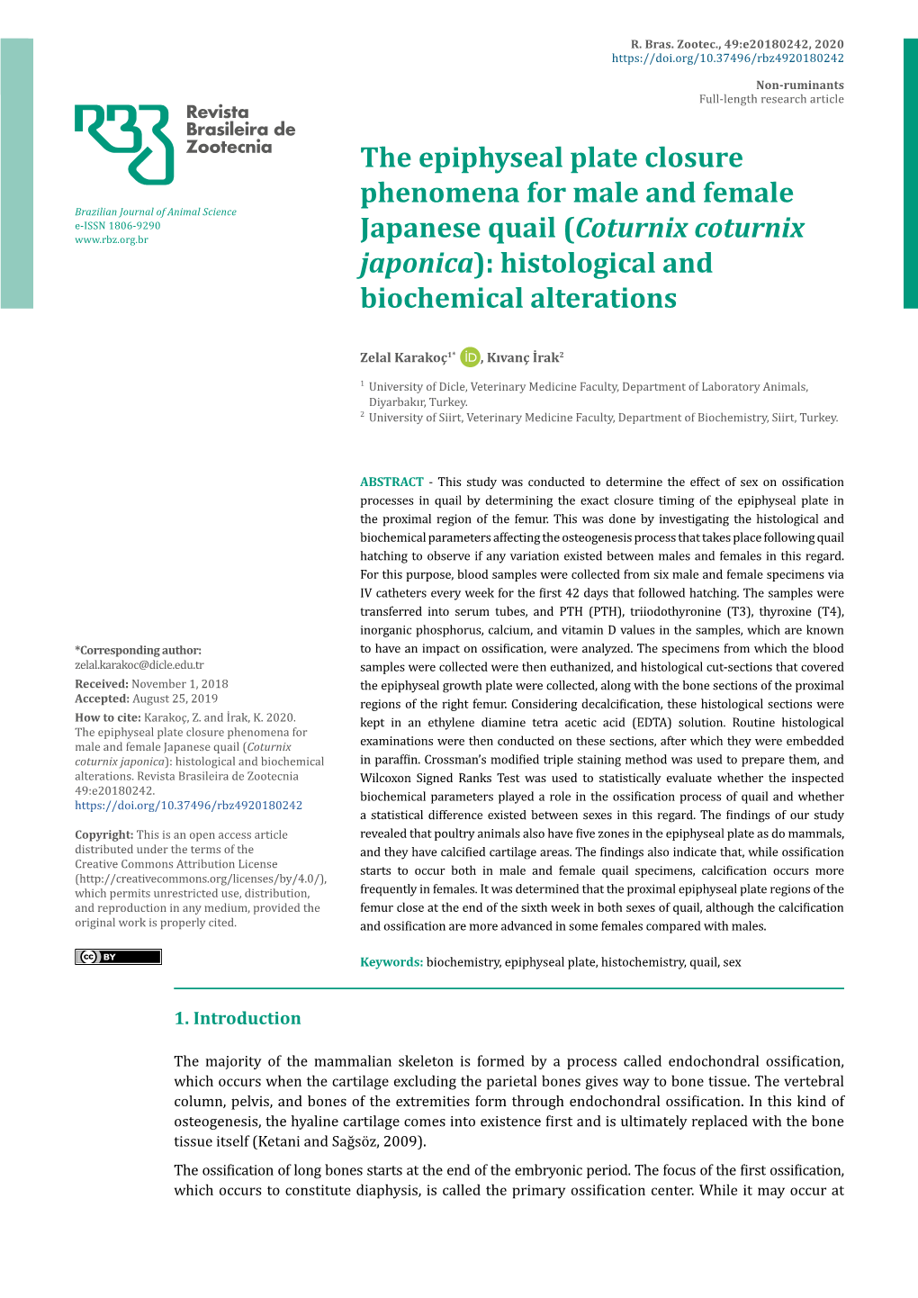 The Epiphyseal Plate Closure Phenomena for Male And