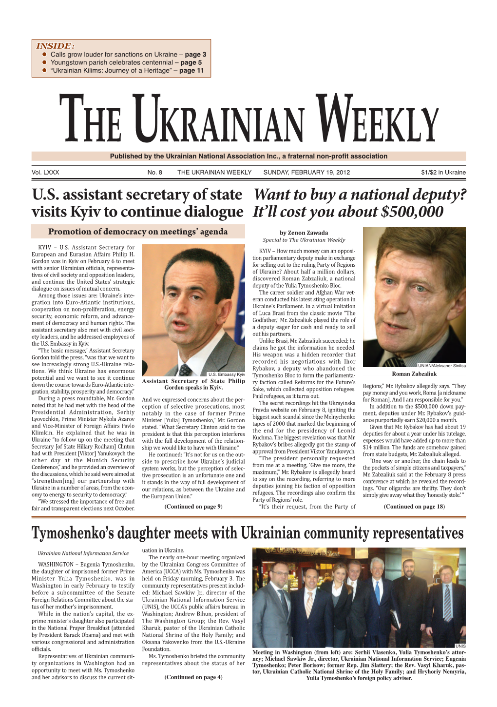 The Ukrainian Weekly 2012, No.8