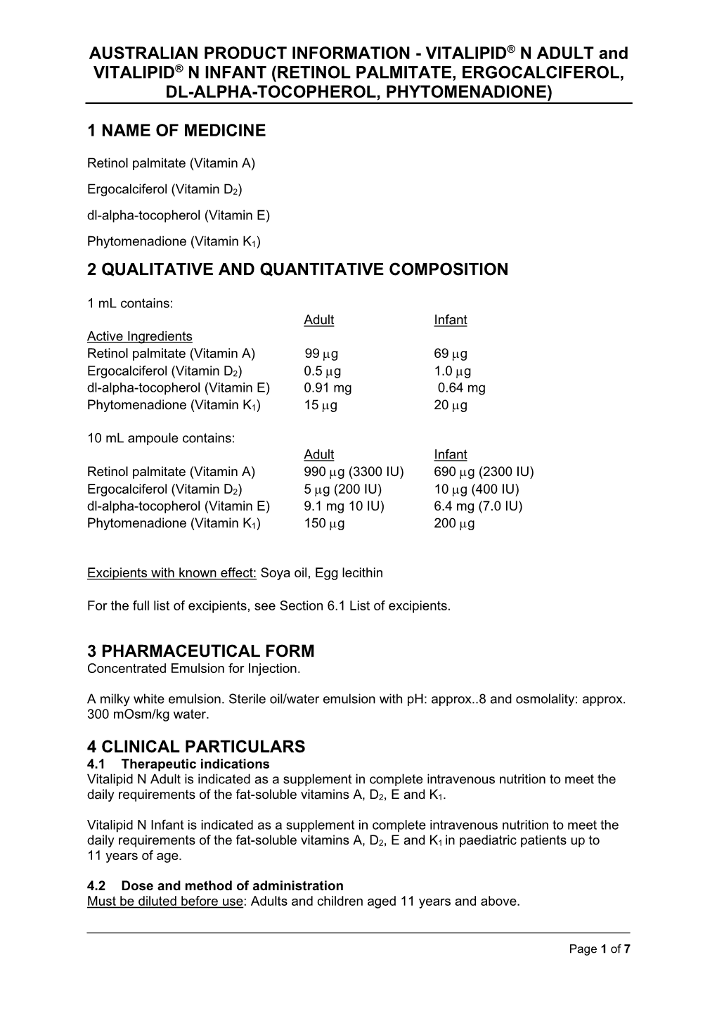 Vitalipid® N Adult and Infant