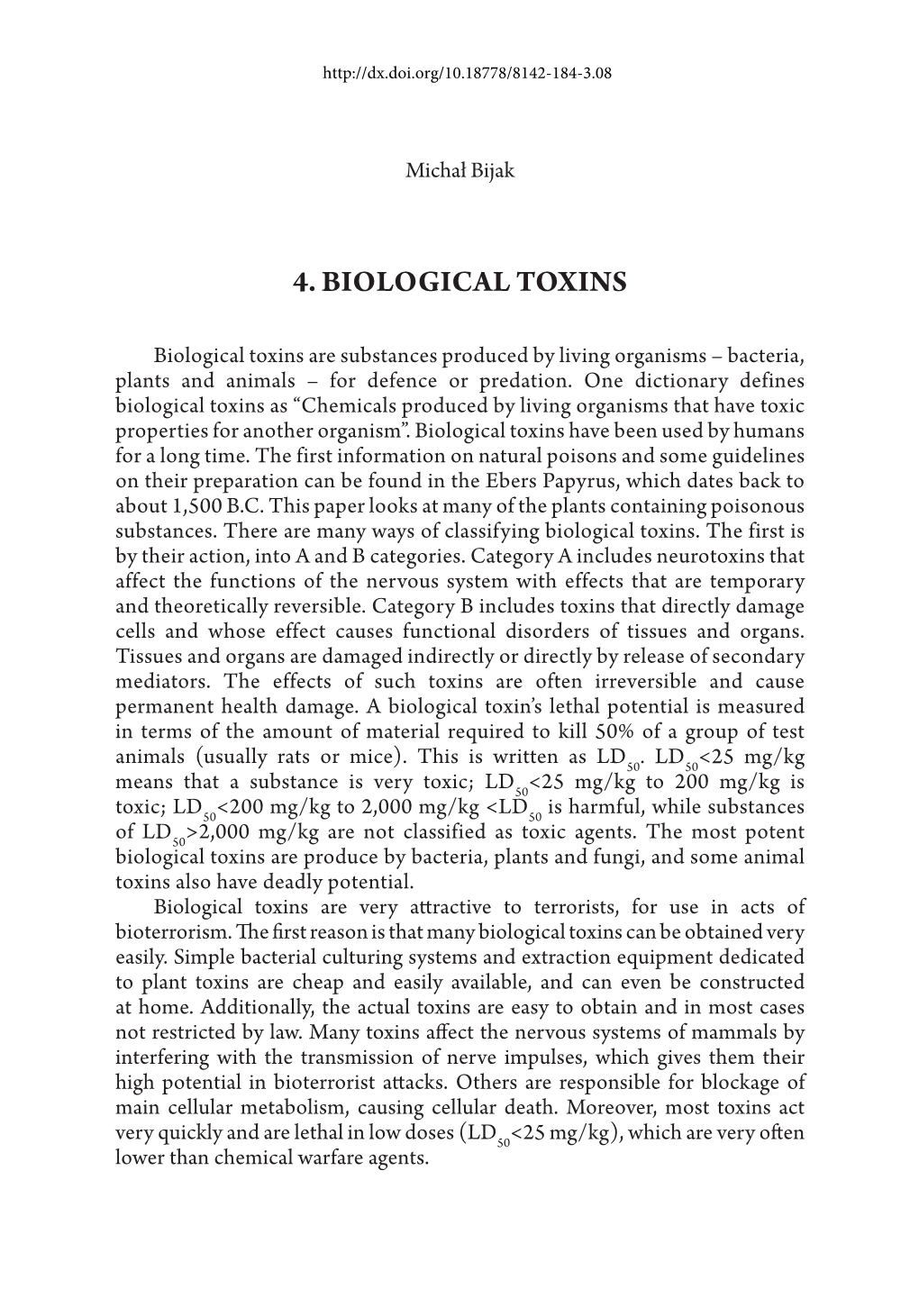 4. Biological Toxins