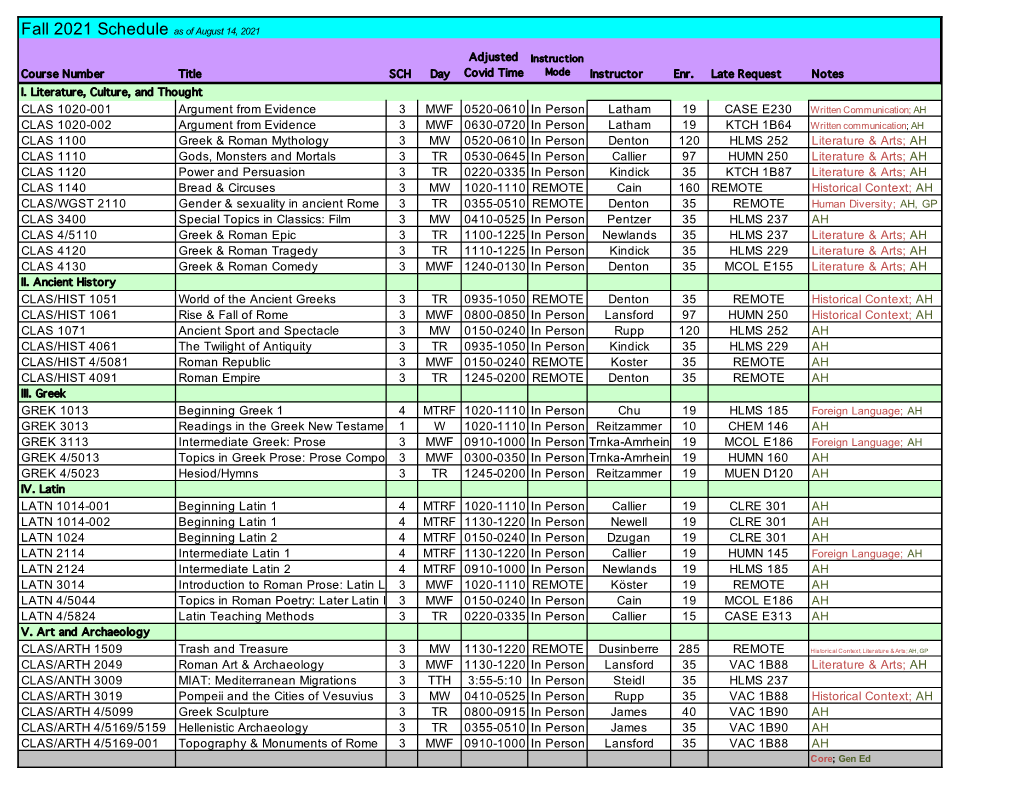 4.1.21 Fall 2021 Schedule .Xlsx