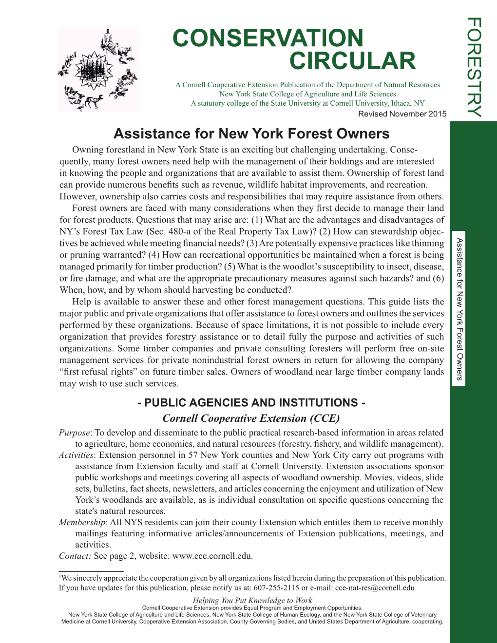 Assistance for NY Forest Owners
