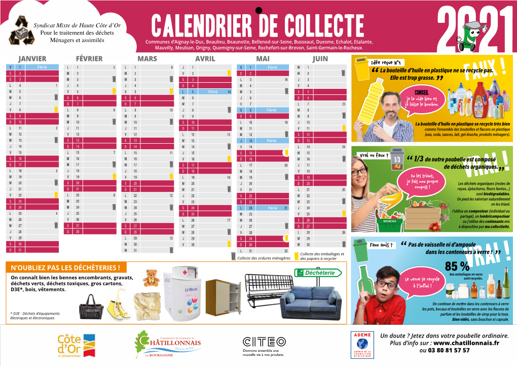 Téléchargez Le Calendrier De Collecte Du Circuit Aignay-Le-Duc