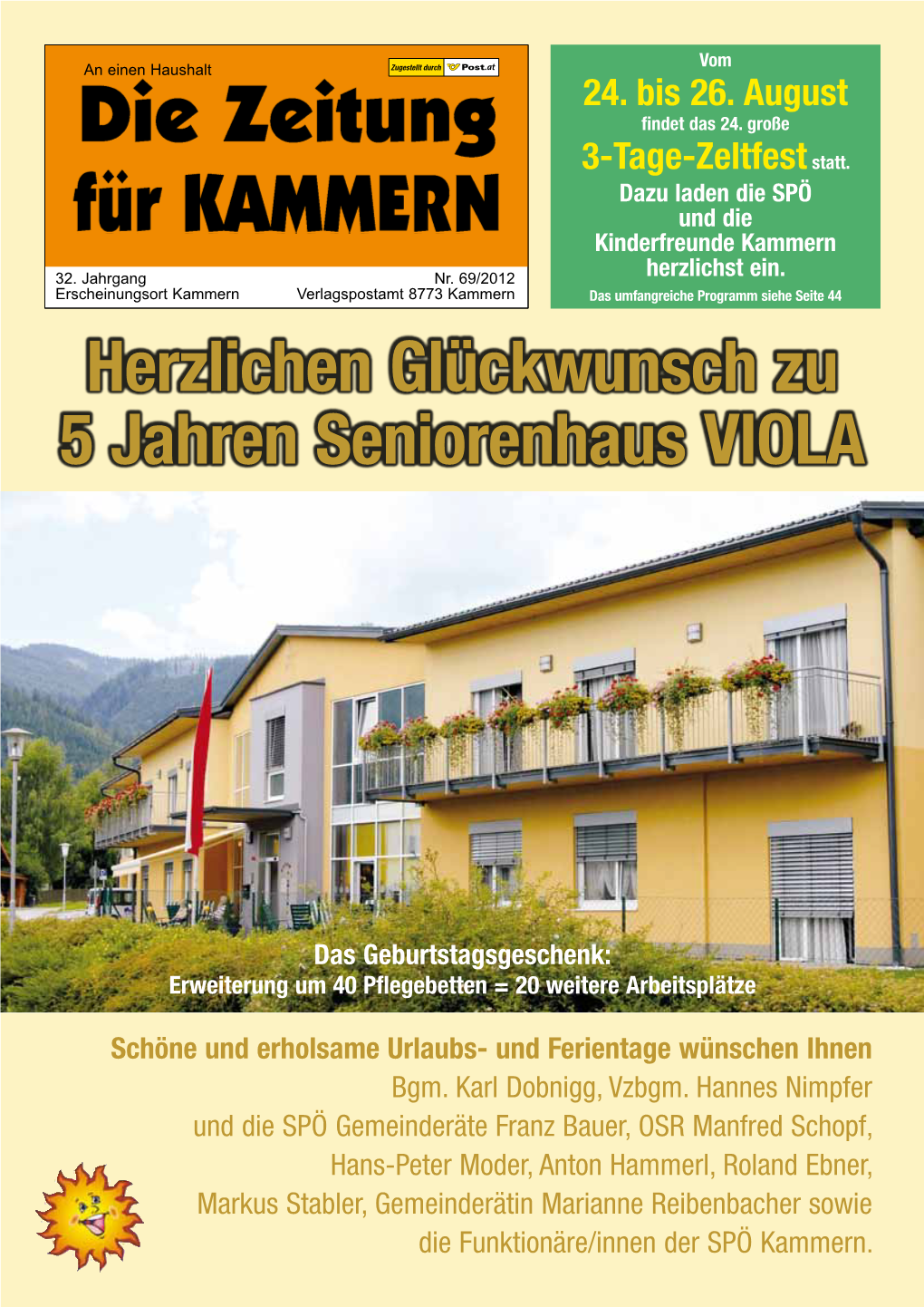 Herzlichen Glückwunsch Zu 5 Jahren Seniorenhaus VIOLA