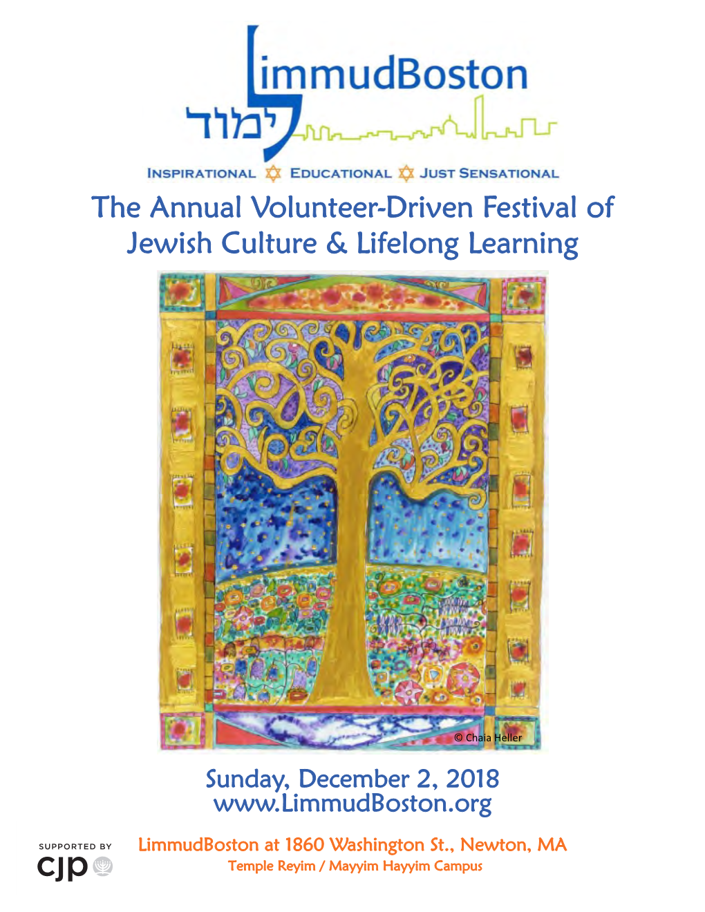 The Annual Volunteer-Driven Festival of Jewish Culture & Lifelong Learning