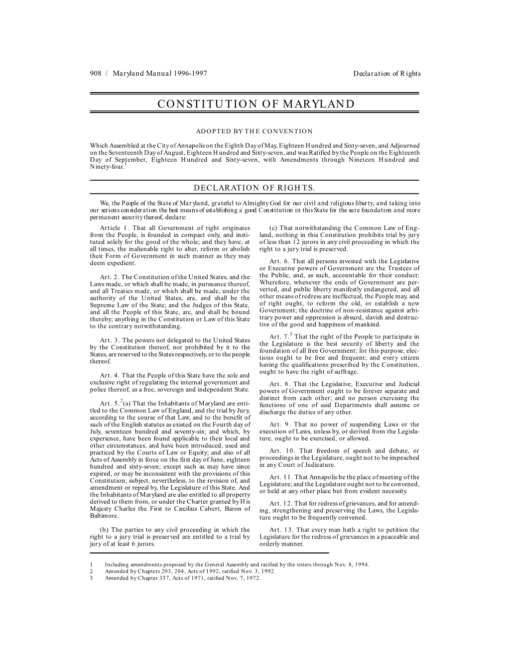 Constitution of Maryland