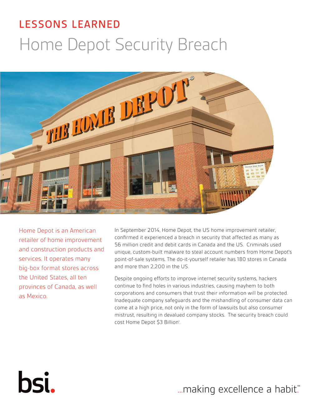 LESSONS LEARNED Home Depot Security Breach