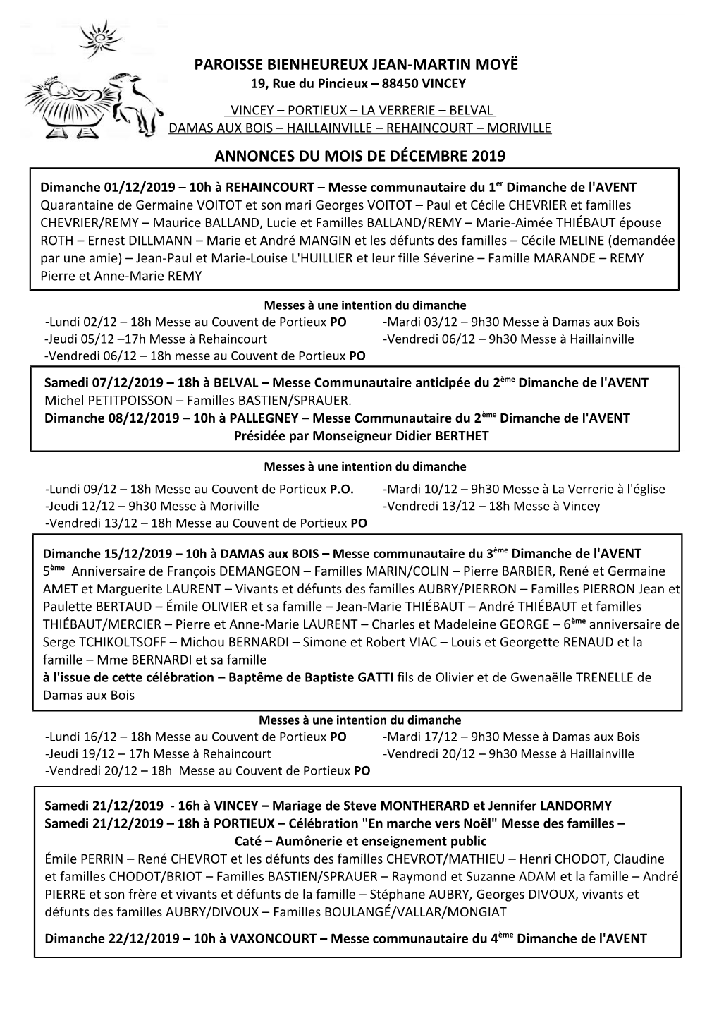 Feuille D'annonces Mensuelle