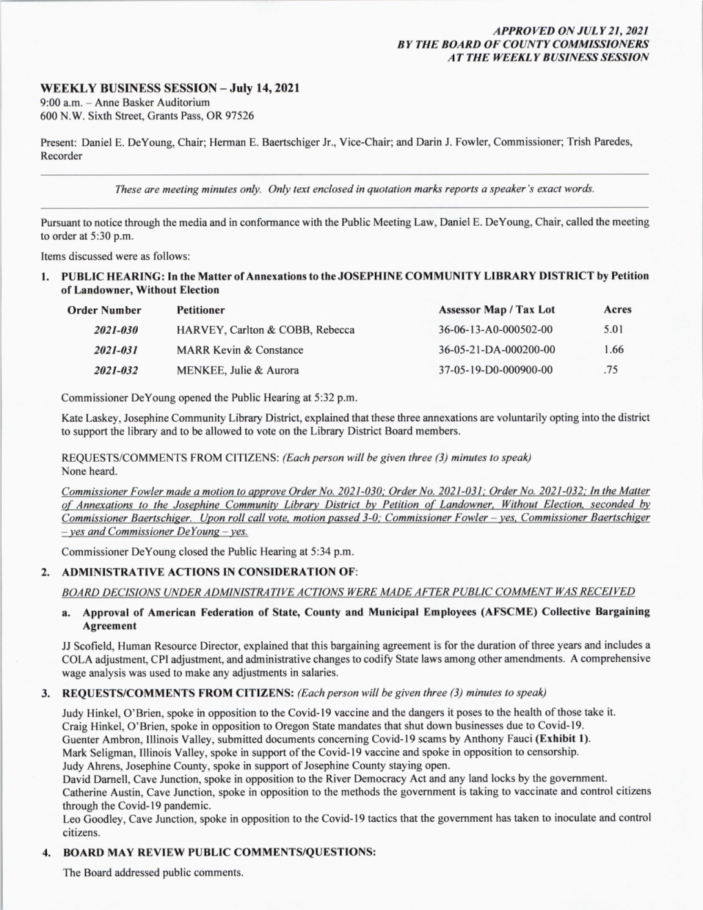 07-14-21 Weekly Business Session.Pdf