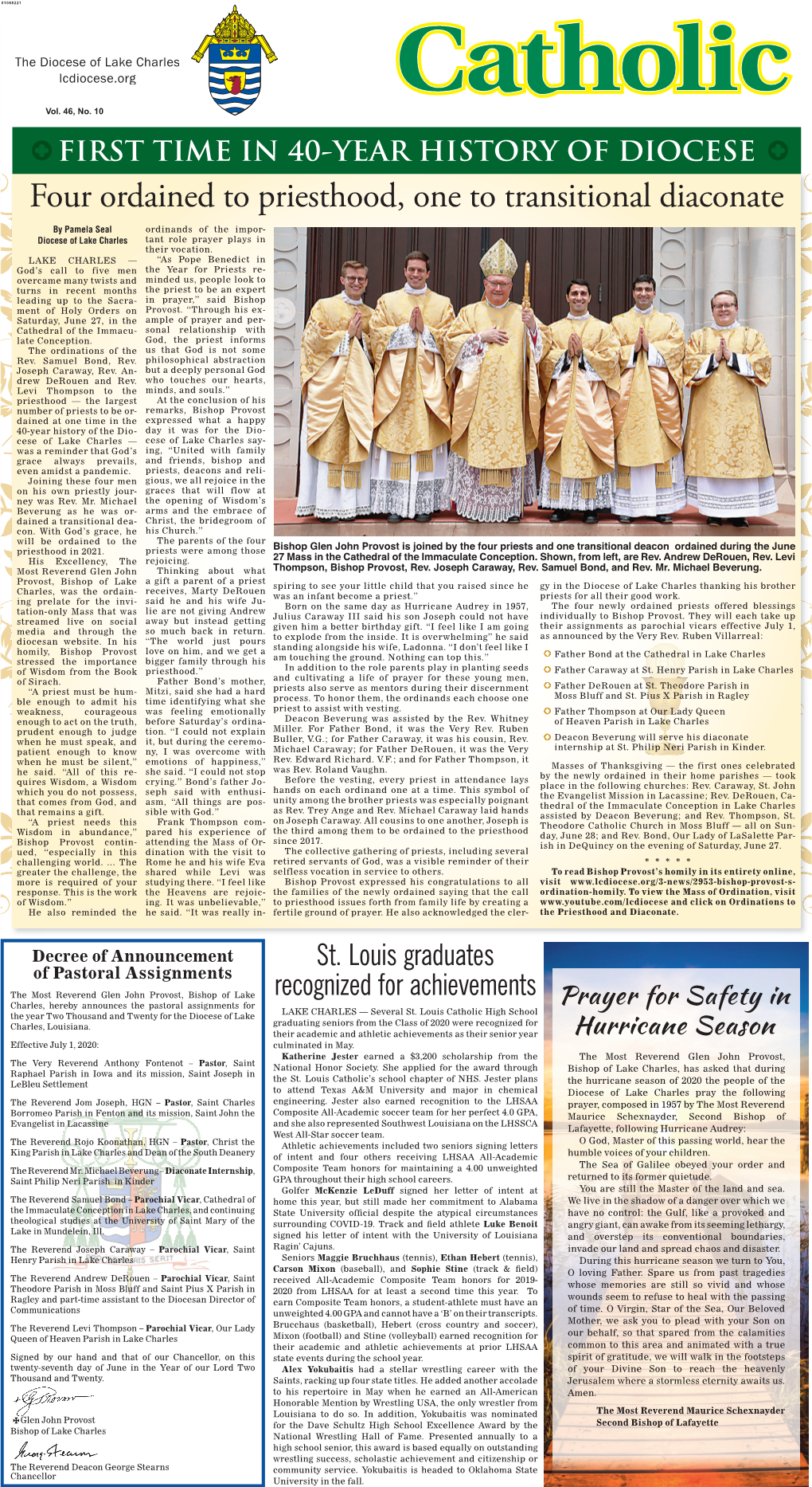Four Ordained to Priesthood, One to Transitional Diaconate