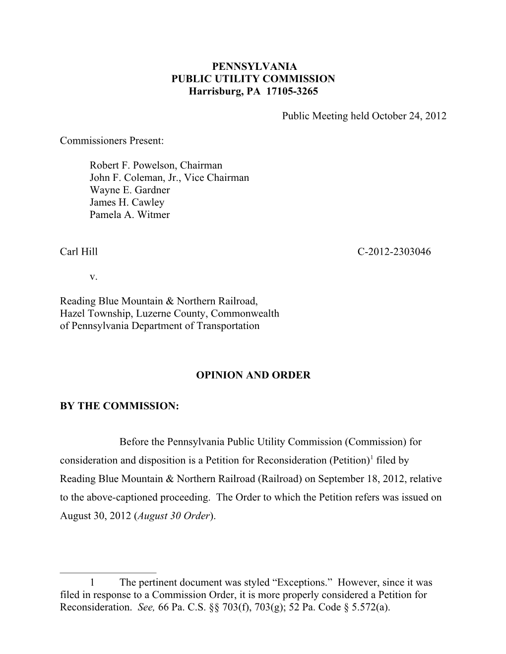 OSA-0351; C-79081327.O; Borough of Royalton V. National Railroad Passenger Corp