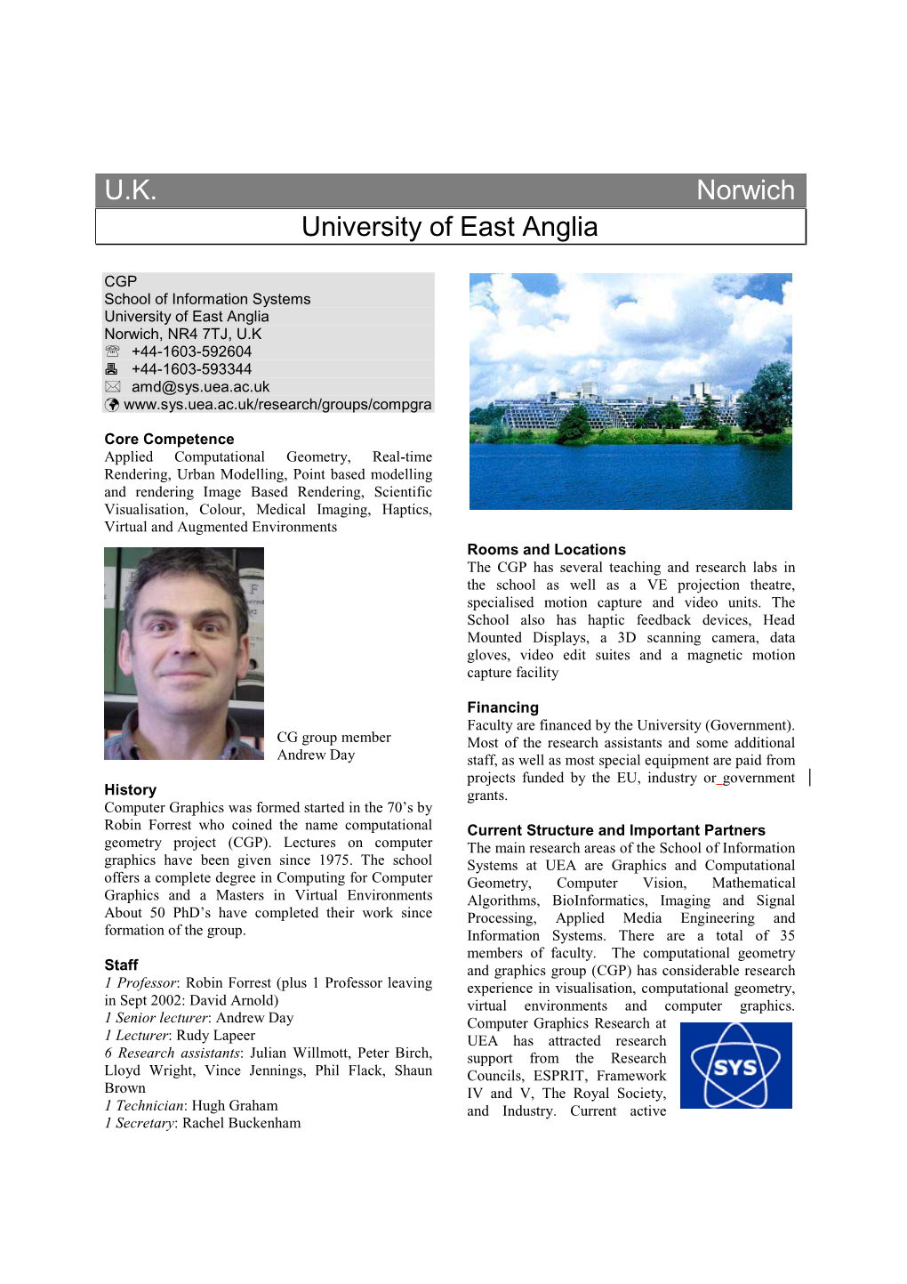 U.K. Norwich University of East Anglia