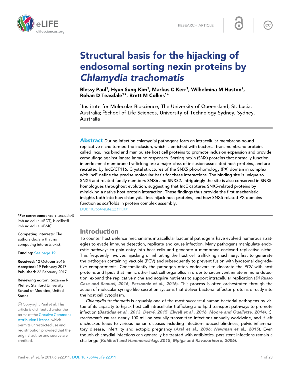 Structural Basis for the Hijacking of Endosomal Sorting Nexin Proteins