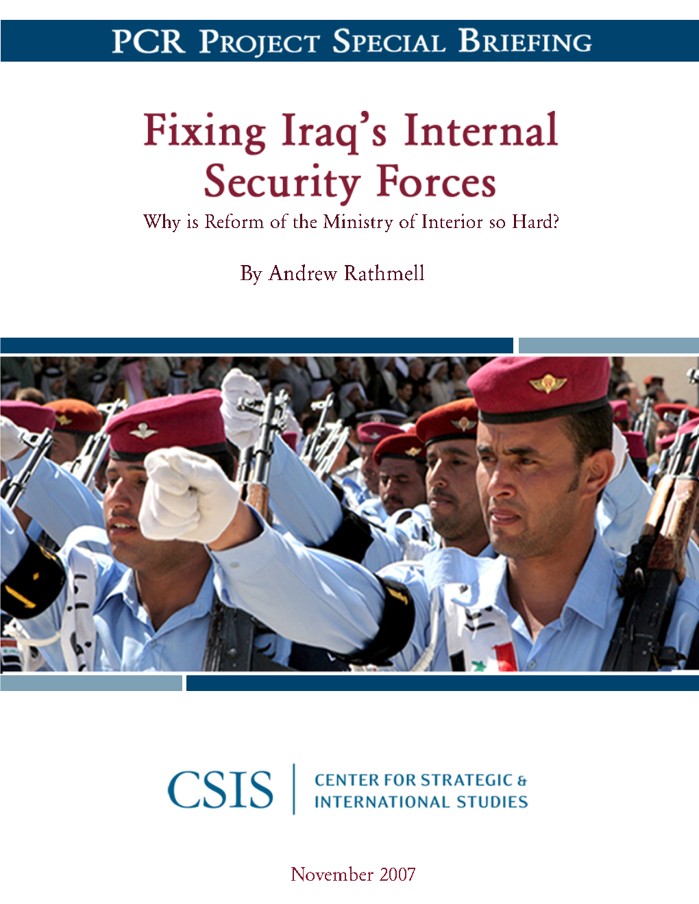 Fixing Iraq's Internal Security Forces