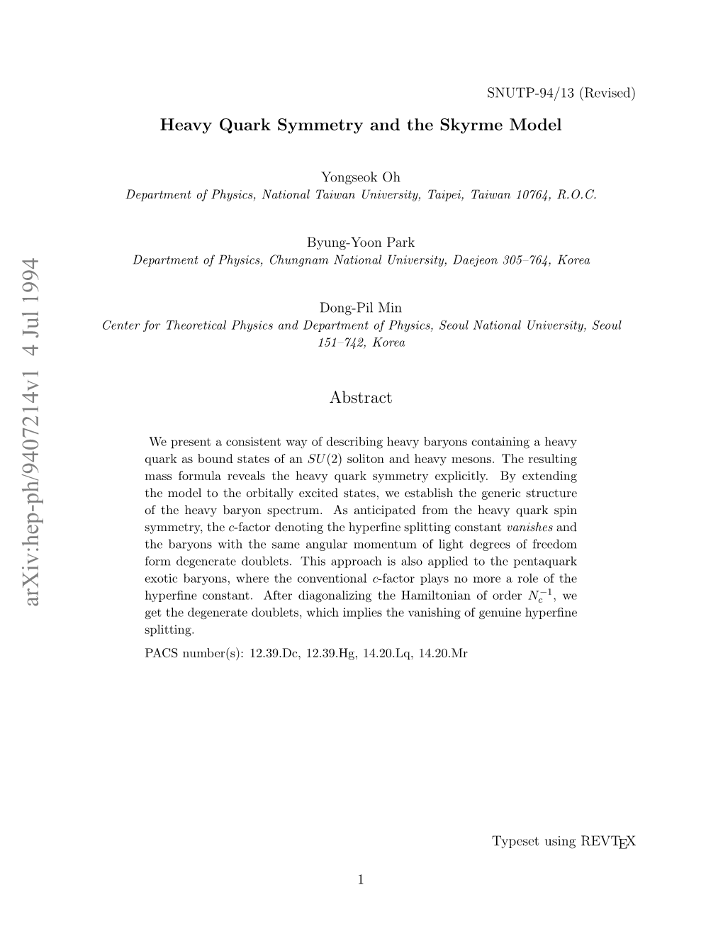 Heavy Quark Symmetry and the Skyrme Model