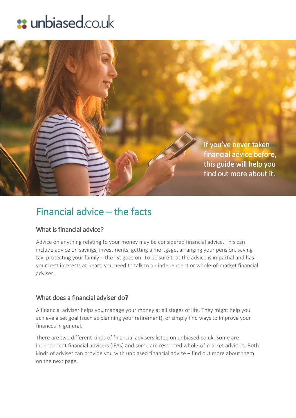 Financial Advice – the Facts