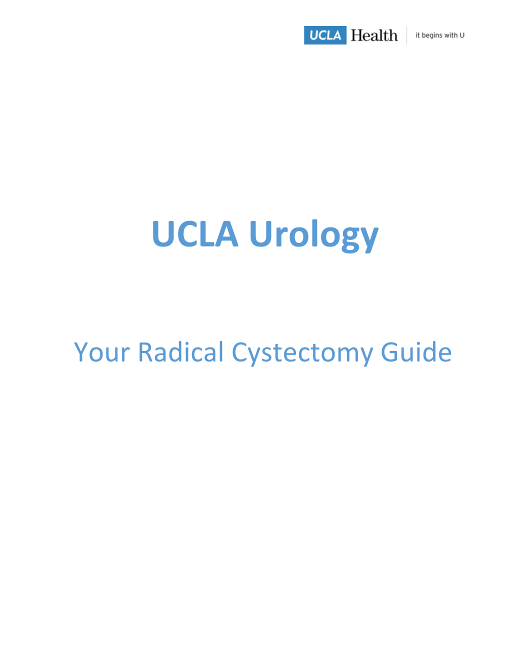 UCLA Urology Radical Cystectomy Surgery Guide