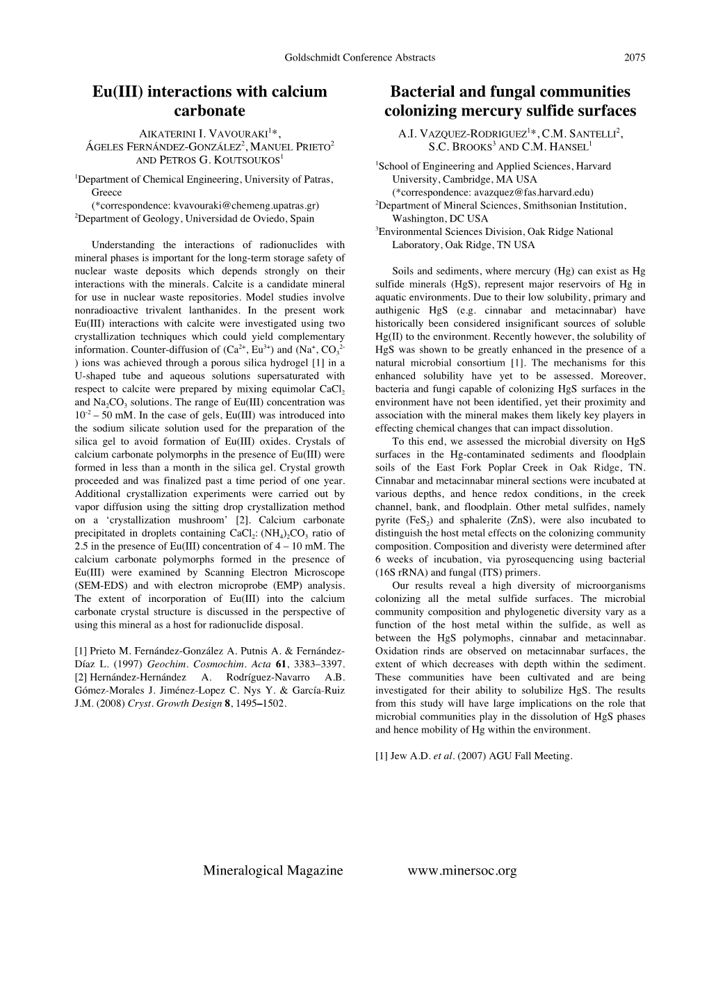 Eu(III) Interactions with Calcium Carbonate Bacterial and Fungal