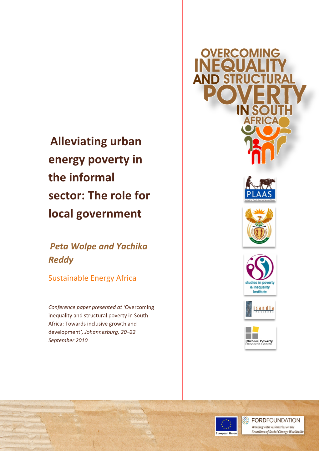 Alleviating Urban Energy Poverty the Informal Sector