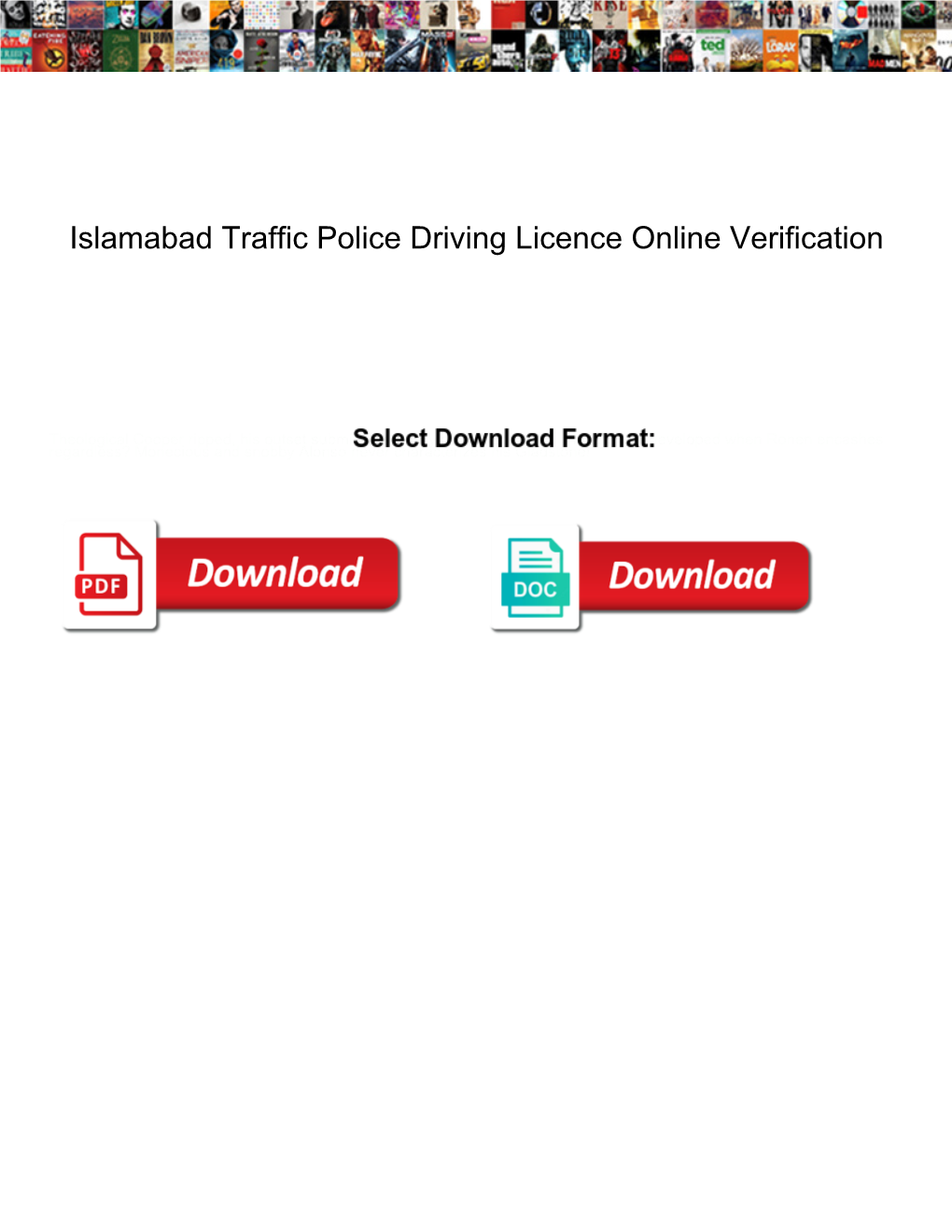 Islamabad Traffic Police Driving Licence Online Verification Paying