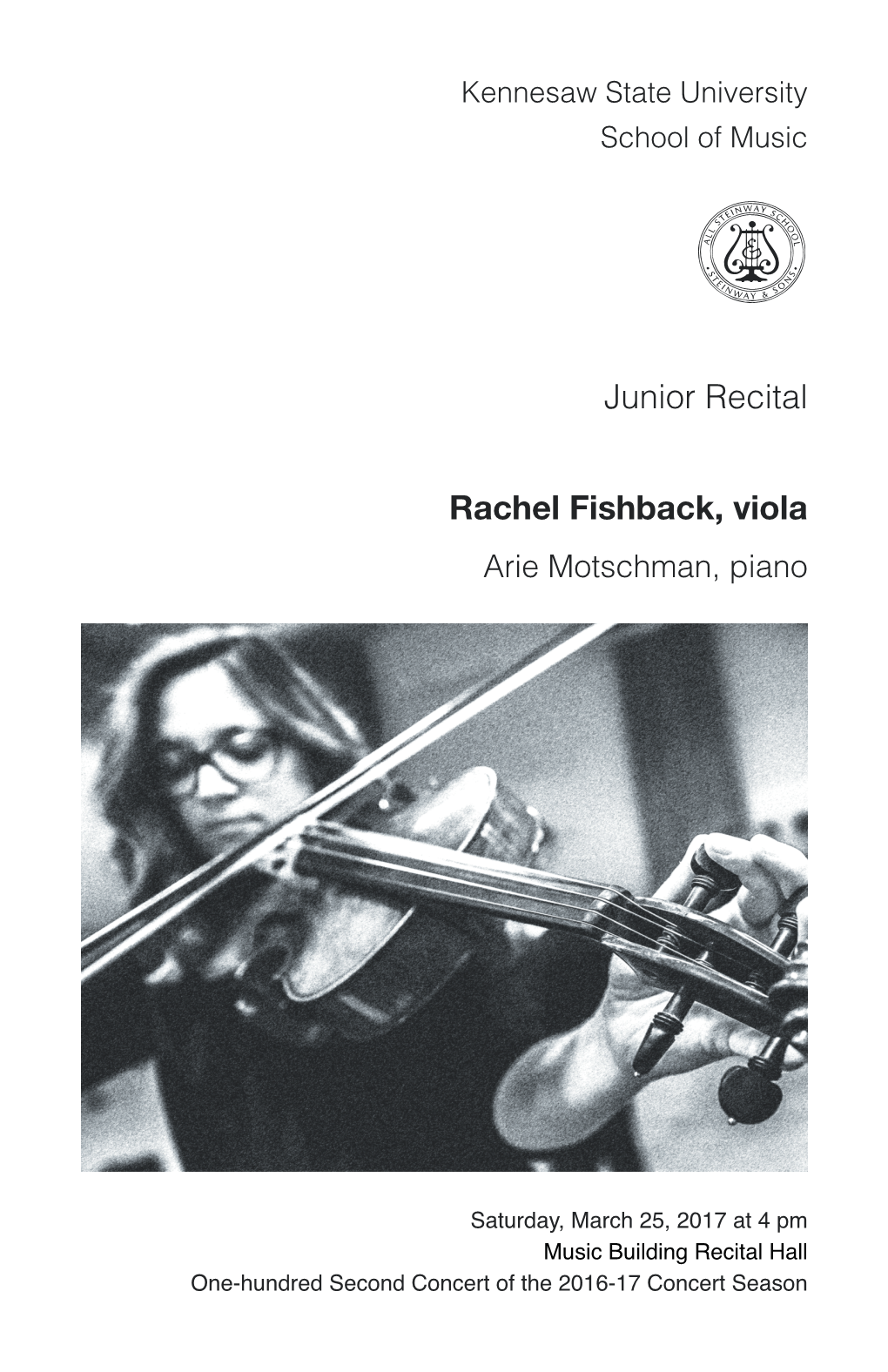 Junior Recital: Rachel Fishback, Viola