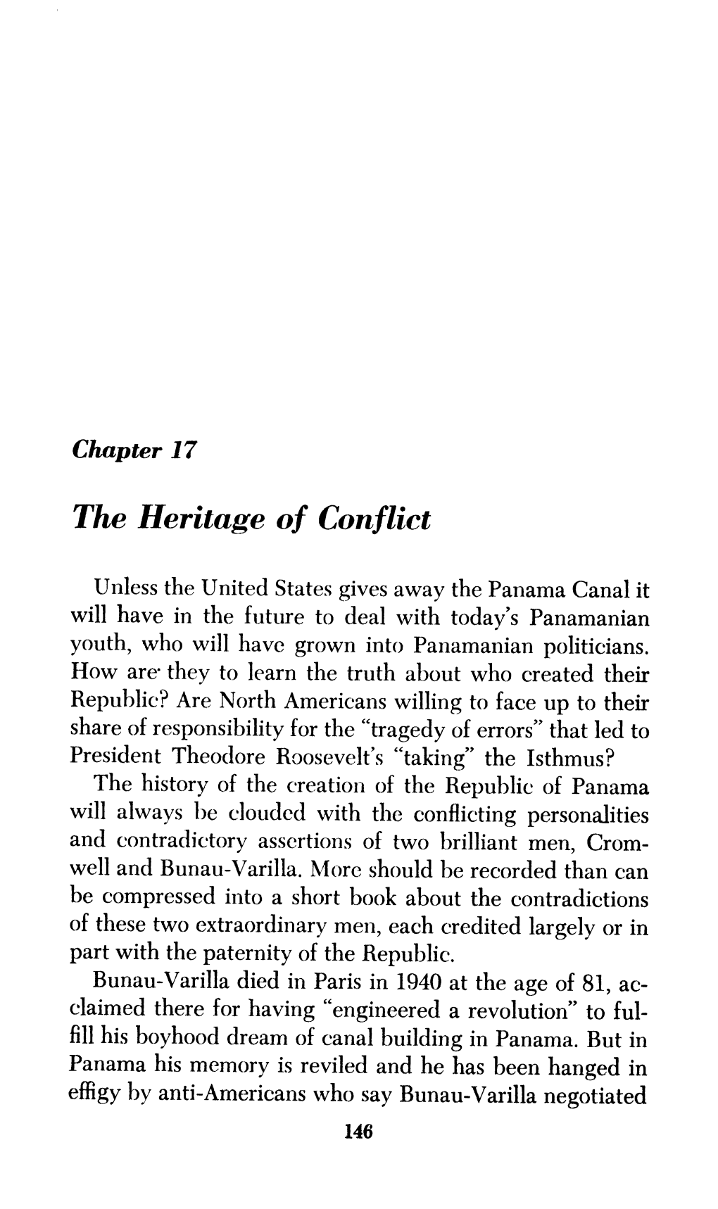 The Heritage of Conflict