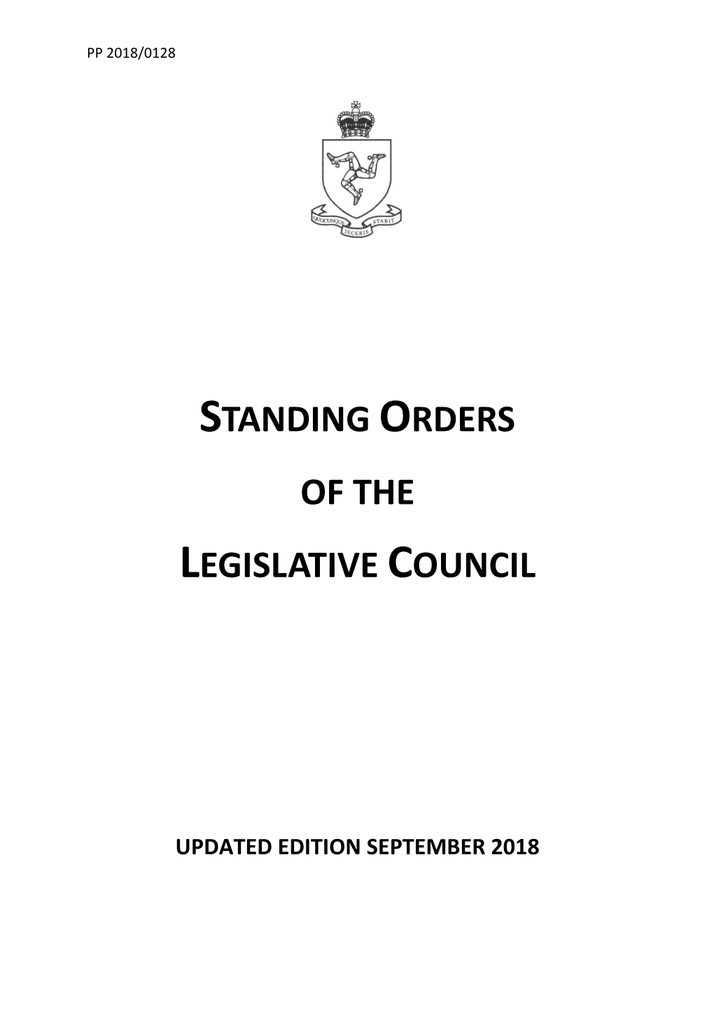 Standing Orders of the Legislative Council