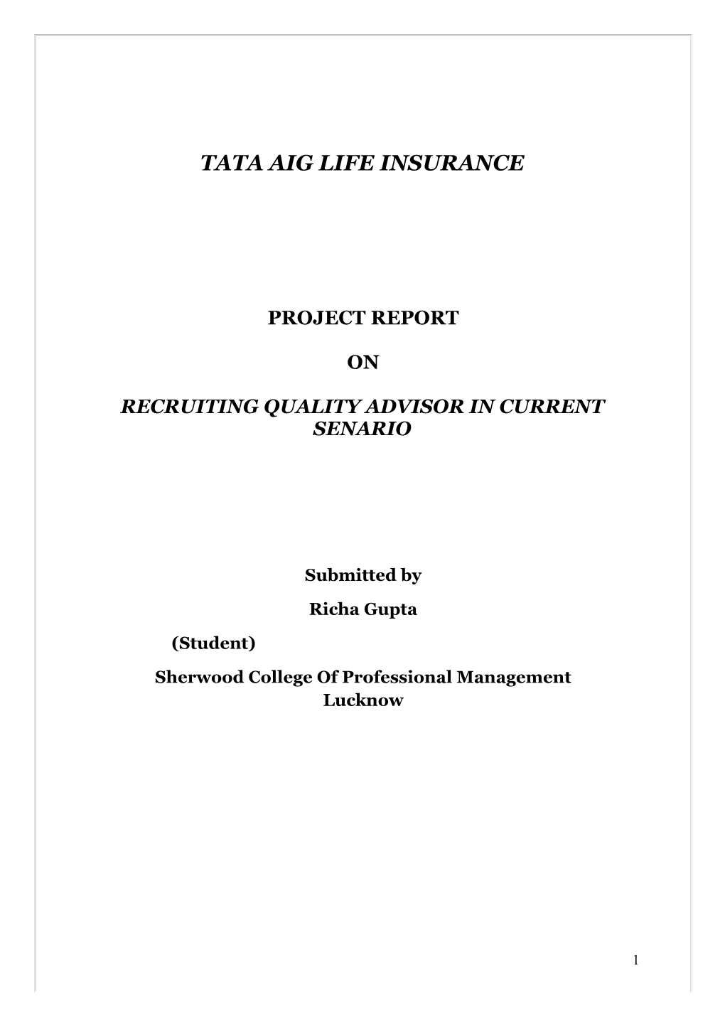 Tata Aig Life Insurance